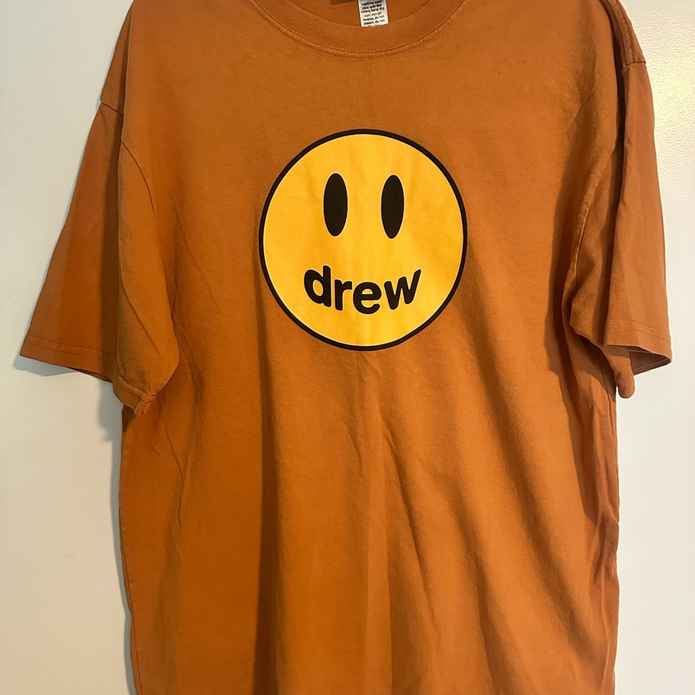 Orange Drew House Smiley Face T-Shirt